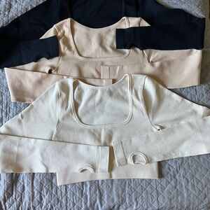 DQQ Ribbed Tank Tops in Black, Beige, and Cream